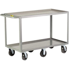 Little Giant - 3,600 Lb Capacity, 30" Wide x 48" Long x 36" High Cart - 2 Shelf, Steel, Phenolic Casters - Exact Tool & Supply