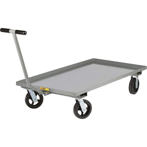 Little Giant - 2,000 Lb Capacity, 24" Wide x 48" Long x 9" High Cart - Steel, 2 Rigid/2 Swivel Casters - Exact Tool & Supply