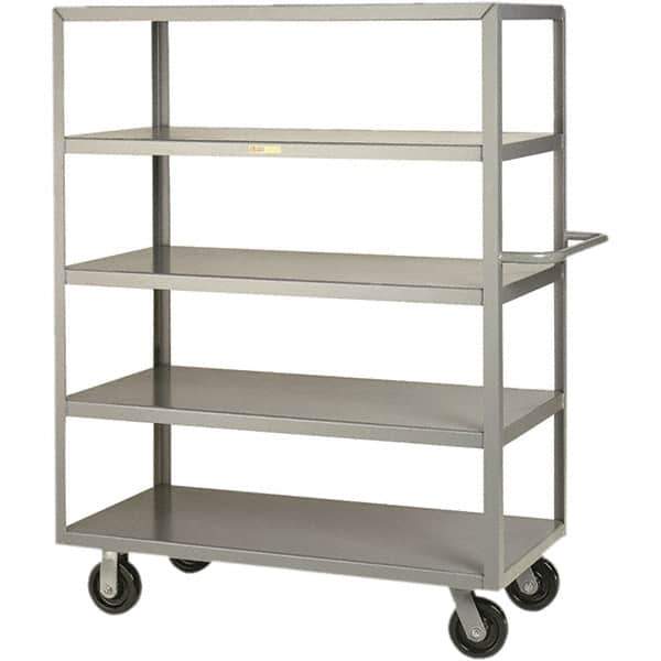 Little Giant - 3,600 Lb Capacity, 24" Wide x 36" Long x 63-1/2" High Cart - 5 Shelf, Steel, Phenolic Casters - Exact Tool & Supply