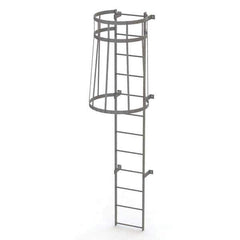 TRI-ARC - Rolling & Wall Mounted Ladders & Platforms Type: Fixed Ladder Style: Safety Cage - Exact Tool & Supply