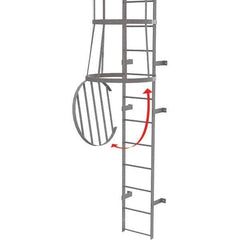 TRI-ARC - Ladder Accessories Type: Door For Use With: Tri-Arc Fixed Gray Steel Cage Ladders - Exact Tool & Supply
