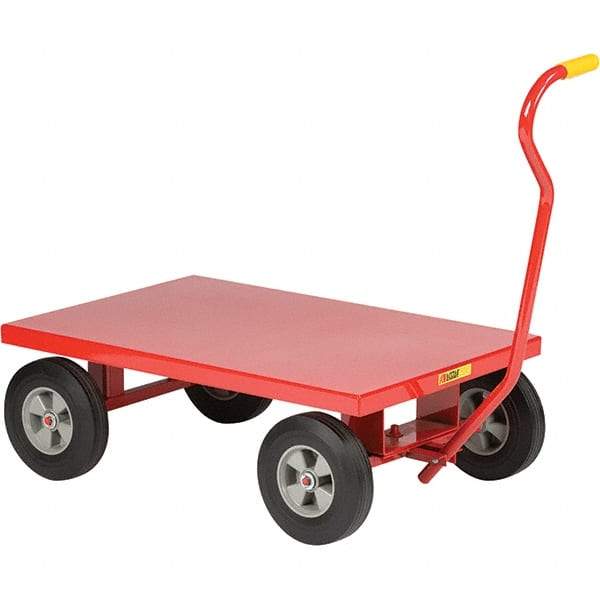 Little Giant - 1,200 Lb Capacity, 24" Wide x 36" Long x 13" High Cart - Steel, Rubber Casters - Exact Tool & Supply