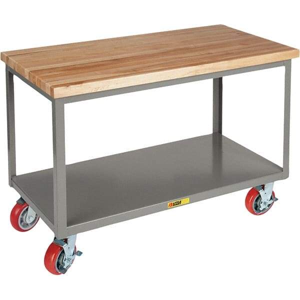 Little Giant - Mobile Work Benches Type: Butcher Block Top Length: 36 (Inch) - Exact Tool & Supply