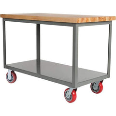 Little Giant - Mobile Work Benches Type: Butcher Block Top Length: 30 (Inch) - Exact Tool & Supply