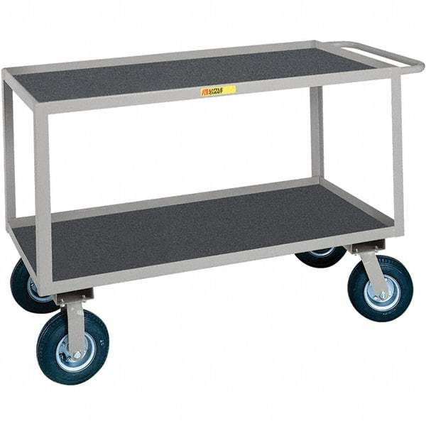 Little Giant - 1,200 Lb Capacity, 24" Wide x 36" Long x 38" High Cart - Steel, Pneumatic Casters - Exact Tool & Supply