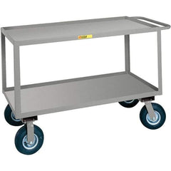 Little Giant - 1,200 Lb Capacity, 24" Wide x 48" Long x 38" High Cart - Steel, Pneumatic Casters - Exact Tool & Supply