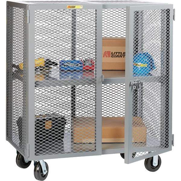 Little Giant - 1 Shelf Mobile Storage Cabinet - Steel, 61" Wide x 33" Deep x 57" High - Exact Tool & Supply