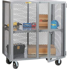 Little Giant - 1 Shelf Mobile Storage Cabinet - Steel, 61" Wide x 33" Deep x 57" High - Exact Tool & Supply