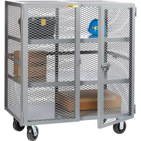 Little Giant - 2 Shelf Mobile Storage Cabinet - Steel, 49" Wide x 33" Deep x 57" High - Exact Tool & Supply