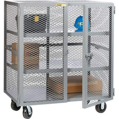 Little Giant - 2 Shelf Mobile Storage Cabinet - Steel, 61" Wide x 36" Deep x 57" High - Exact Tool & Supply