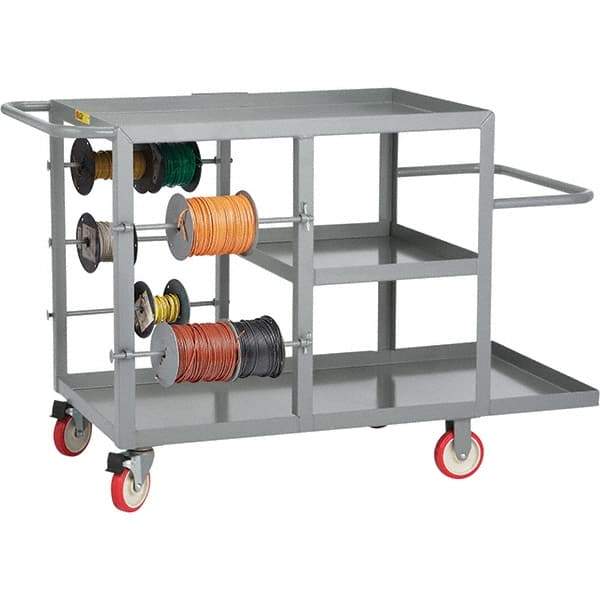 Little Giant - 24" Wide x 54" Long x 35" High Maintenance Cart - Steel, Polyurethane Casters - Exact Tool & Supply