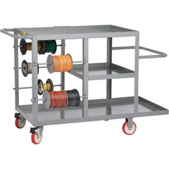 Little Giant - 24" Wide x 54" Long x 35" High Maintenance Cart - Steel, Polyurethane Casters - Exact Tool & Supply