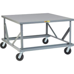 Little Giant - 3,600 Lb Capacity Steel Adjustable Pallet Stand - 30" High - Exact Tool & Supply