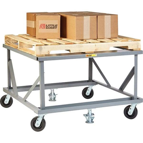 Little Giant - 3,600 Lb Capacity Steel Adjustable Pallet Stand - 30" High - Exact Tool & Supply