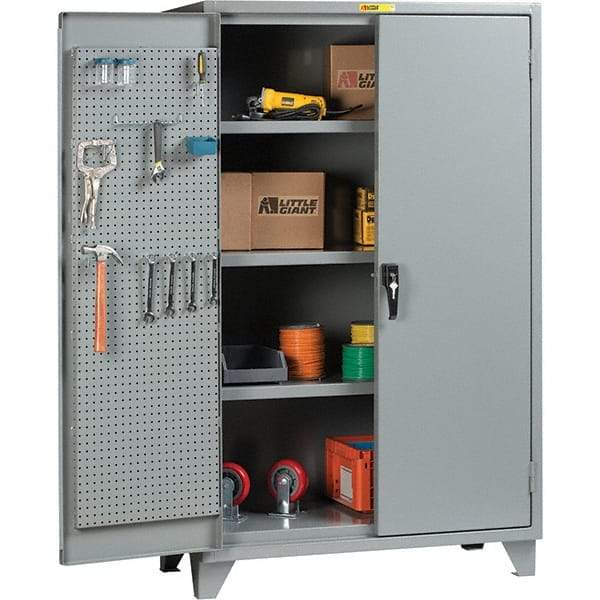 Little Giant - 3 Shelf Storage Cabinet - Steel, 60" Wide x 26" Deep x 78" High - Exact Tool & Supply