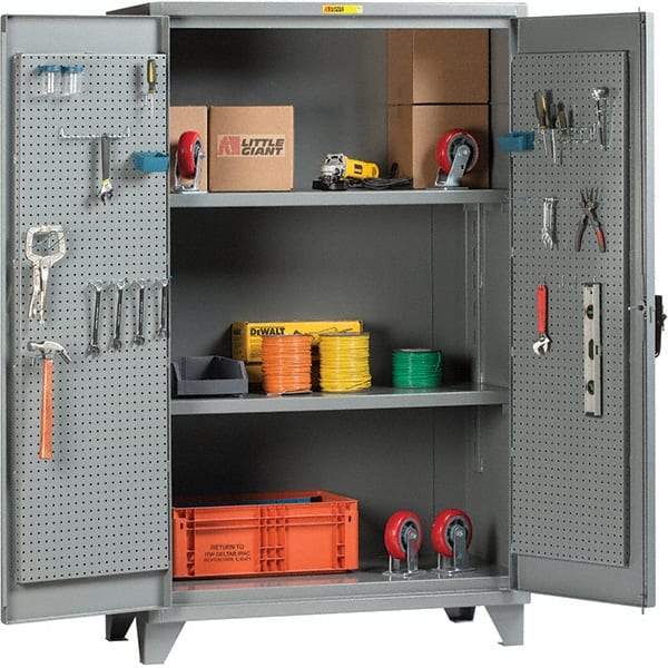 Little Giant - 2 Shelf Storage Cabinet - Steel, 48" Wide x 26" Deep x 78" High - Exact Tool & Supply