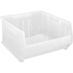 Quantum Storage - 225 Lb Load Capacity Clear Polypropylene Tote Container - Stacking, 12" Long x 22-1/2" Wide x 23.9" High - Exact Tool & Supply
