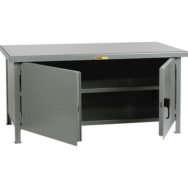 Little Giant - 1 Shelf Storage Cabinet - Steel, 48" Wide x 30" Deep x 34" High - Exact Tool & Supply