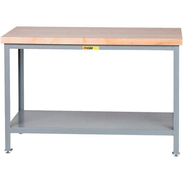 Little Giant - 24 Wide x 24" Deep x 35" High, Steel Butcher Block Top - Adjustable Height Legs - Exact Tool & Supply