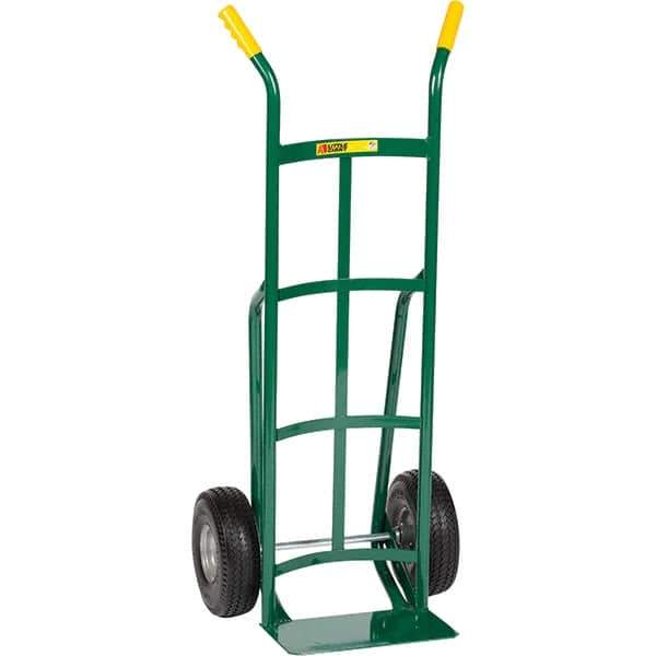 Little Giant - 800 Lb Capacity 49" OAH Hand Truck - Dual Handle, Steel, Flat-Free Microcellular Foam Wheels - Exact Tool & Supply