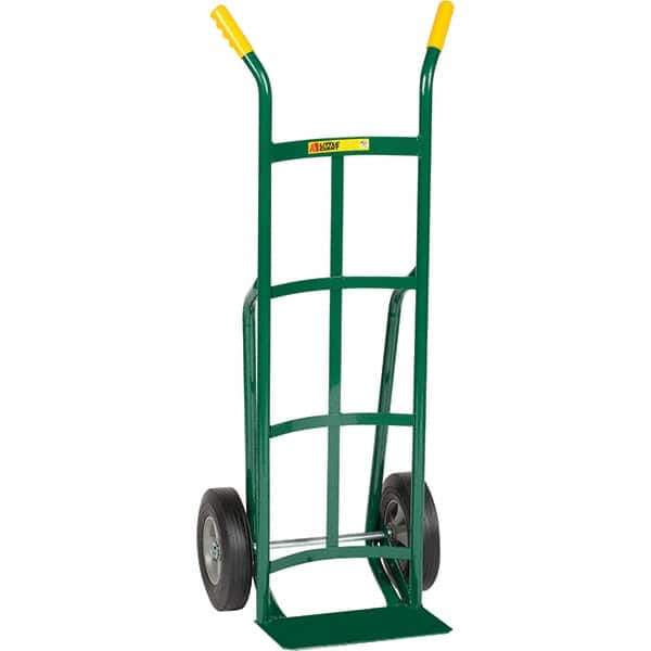 Little Giant - 800 Lb Capacity 49" OAH Hand Truck - Dual Handle, Steel, Rubber Wheels - Exact Tool & Supply