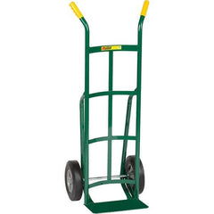 Little Giant - 800 Lb Capacity 49" OAH Hand Truck - Dual Handle, Steel, Rubber Wheels - Exact Tool & Supply
