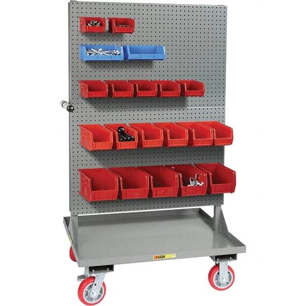 Little Giant - 30" Wide x 36" Long x 64" High Cart - Steel, Polyurethane Casters - Exact Tool & Supply