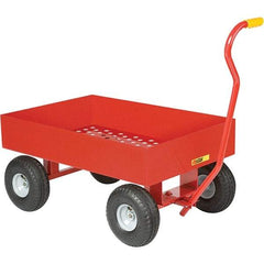 Little Giant - 1,200 Lb Capacity, 24" Wide x 36" Long x 17-1/4" High Cart - Steel, Pneumatic Casters - Exact Tool & Supply