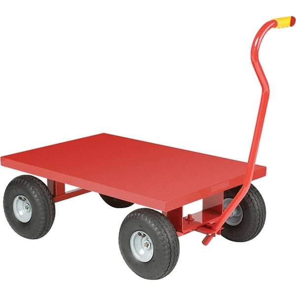 Little Giant - 1,200 Lb Capacity, 24" Wide x 36" Long x 13" High Cart - Steel, Pneumatic Casters - Exact Tool & Supply