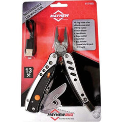 Mayhew - 13 Piece, Multi-Tool Set with 13 Functions - 6" OAL, 4" Closed Length - Exact Tool & Supply