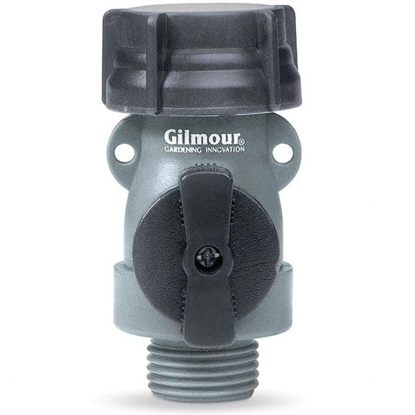 Gilmour - Garden Hose Fittings & Repair Kits Type: Shut-Off Valve Connector Type: Male; Female - Exact Tool & Supply
