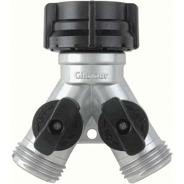 Gilmour - Garden Hose Fittings & Repair Kits Type: Shut-Off Valve Connector Type: Male; Female - Exact Tool & Supply
