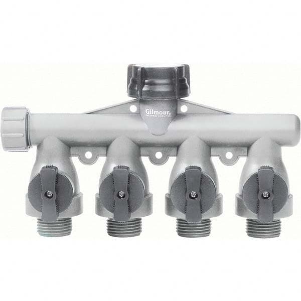 Gilmour - Garden Hose Fittings & Repair Kits Type: Shut-Off Valve Connector Type: Male; Female - Exact Tool & Supply