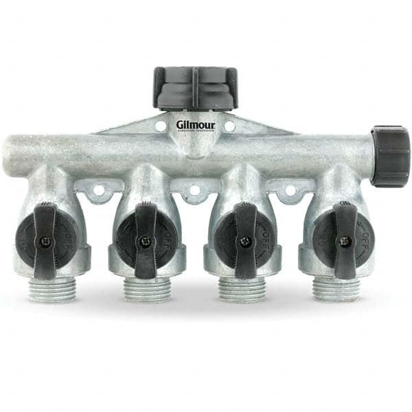 Gilmour - Garden Hose Fittings & Repair Kits Type: Shut-Off Valve Connector Type: Male; Female - Exact Tool & Supply