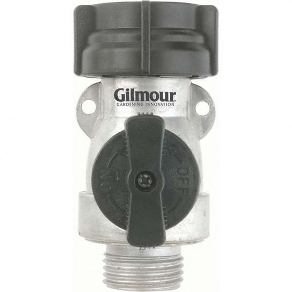 Gilmour - Garden Hose Fittings & Repair Kits Type: Shut-Off Valve Connector Type: Male; Female - Exact Tool & Supply