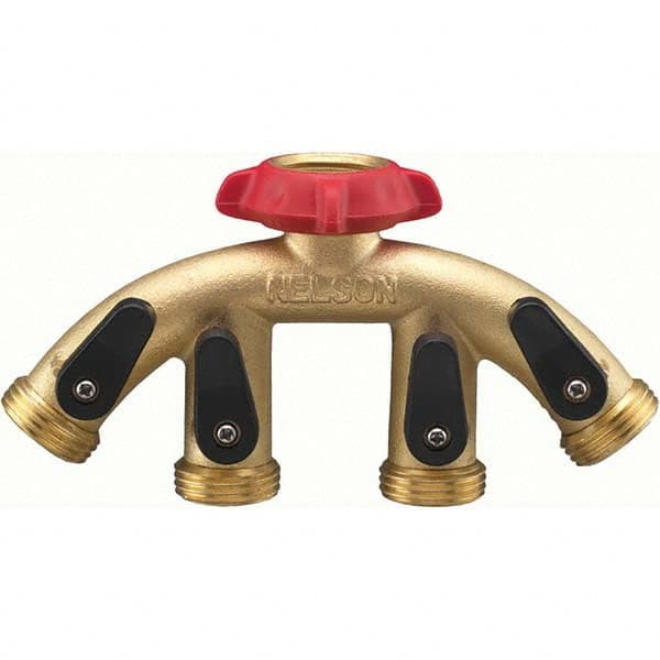 Nelson - Garden Hose Fittings & Repair Kits Type: Shut-Off Valve Connector Type: Male; Female - Exact Tool & Supply
