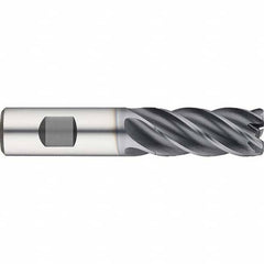 Guhring - 5/8" Diam 5 Flute Solid Carbide 0.12" Corner Radius End Mill - Exact Tool & Supply
