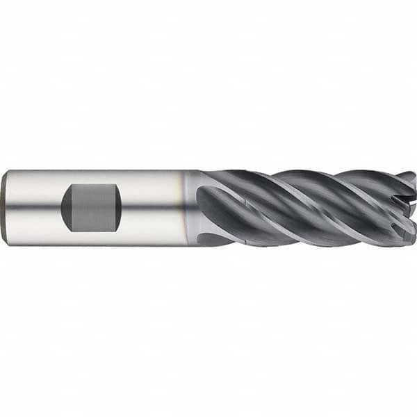 Guhring - 5/8" Diam 5 Flute Solid Carbide 0.03" Corner Radius End Mill - Exact Tool & Supply