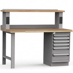 Rousseau Metal - Stationary Work Benches, Tables Type: Work Bench Top Material: Laminated Wood - Exact Tool & Supply