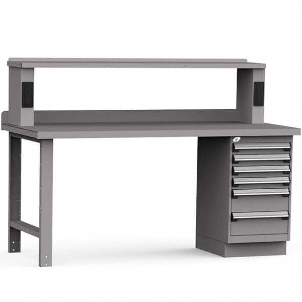 Rousseau Metal - Stationary Work Benches, Tables Type: Work Bench Top Material: Painted Steel - Exact Tool & Supply