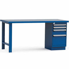 Rousseau Metal - Stationary Work Benches, Tables Type: Work Bench Top Material: Painted Steel - Exact Tool & Supply