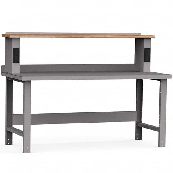 Rousseau Metal - Stationary Work Benches, Tables Type: Work Bench Top Material: Painted Steel - Exact Tool & Supply