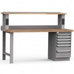 Rousseau Metal - Stationary Work Benches, Tables Type: Work Bench Top Material: Laminated Wood - Exact Tool & Supply