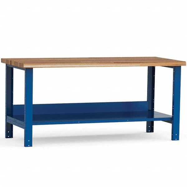 Rousseau Metal - Stationary Work Benches, Tables Type: Work Bench Top Material: Laminated Wood - Exact Tool & Supply
