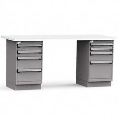 Rousseau Metal - Stationary Work Benches, Tables Type: Work Bench Top Material: Laminated Plastic - Exact Tool & Supply