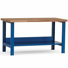 Rousseau Metal - Stationary Work Benches, Tables Type: Work Bench Top Material: Laminated Wood - Exact Tool & Supply