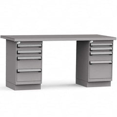 Rousseau Metal - Stationary Work Benches, Tables Type: Work Bench Top Material: Painted Steel - Exact Tool & Supply