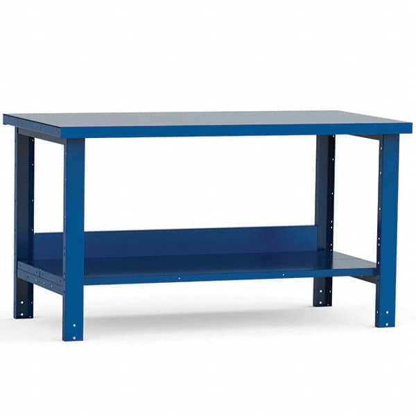 Rousseau Metal - Stationary Work Benches, Tables Type: Work Bench Top Material: Painted Steel - Exact Tool & Supply