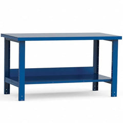 Rousseau Metal - Stationary Work Benches, Tables Type: Work Bench Top Material: Painted Steel - Exact Tool & Supply