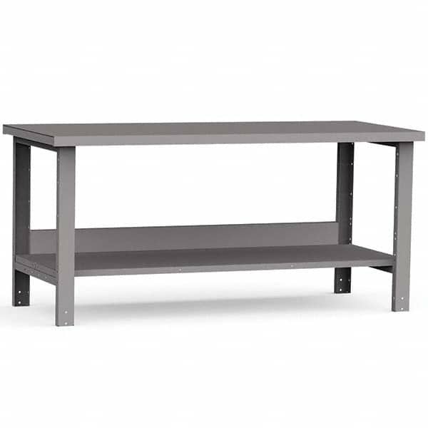 Rousseau Metal - Stationary Work Benches, Tables Type: Work Bench Top Material: Painted Steel - Exact Tool & Supply